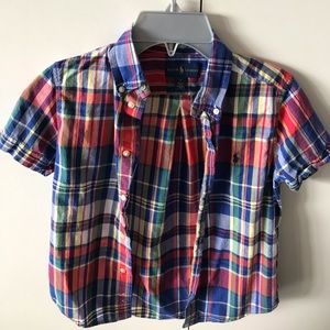Ralph Lauren *like new* Perfect plaid button down s/s shirt for Easter 🐣